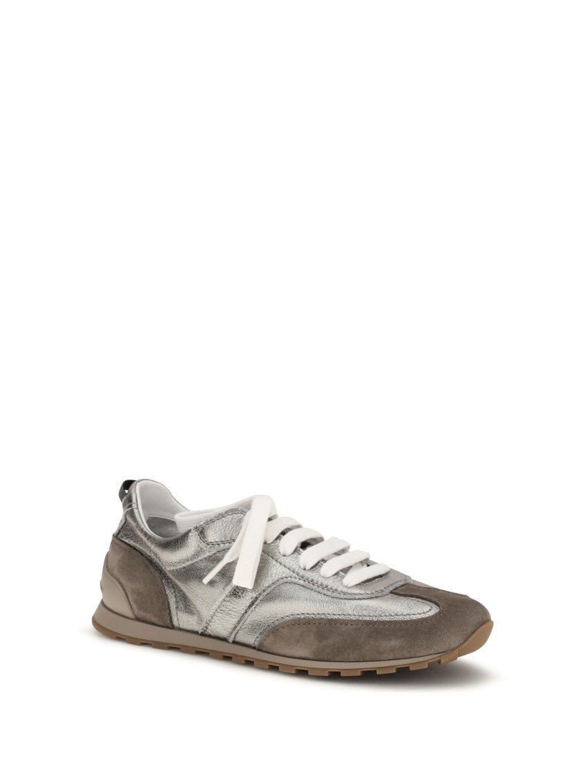 Silver Lace-up Sneakers 2