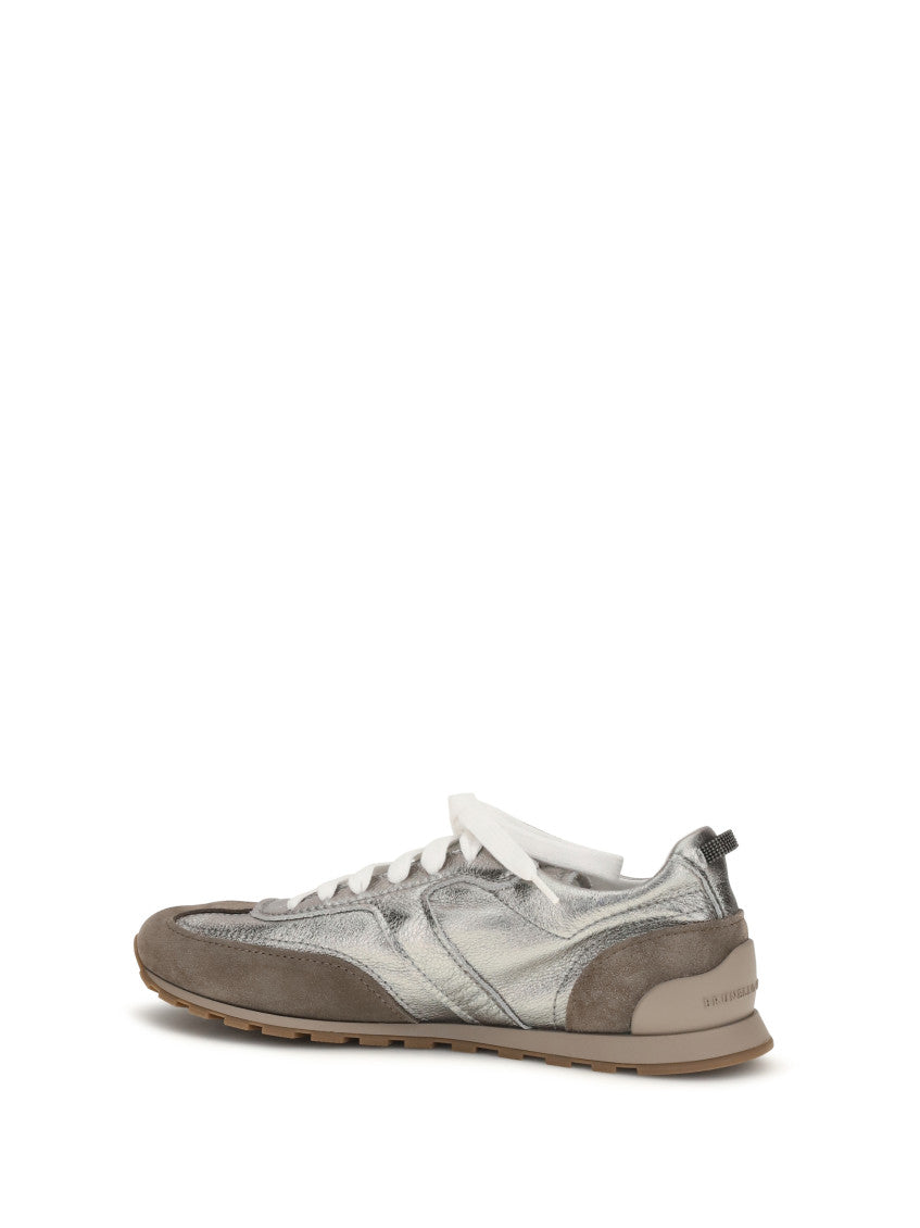 Silver Lace-up Sneakers 3
