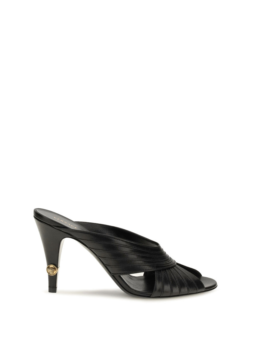 Black Gianni Leather Heels 1
