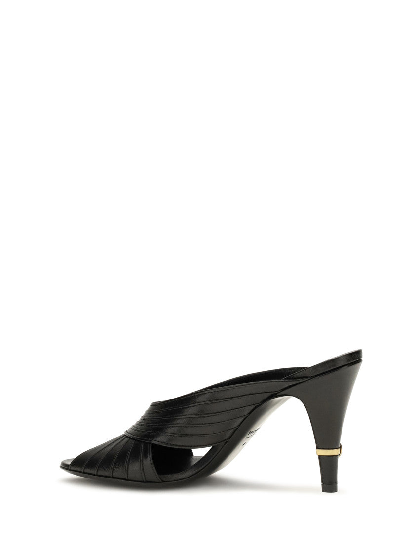Black Gianni Leather Heels 3