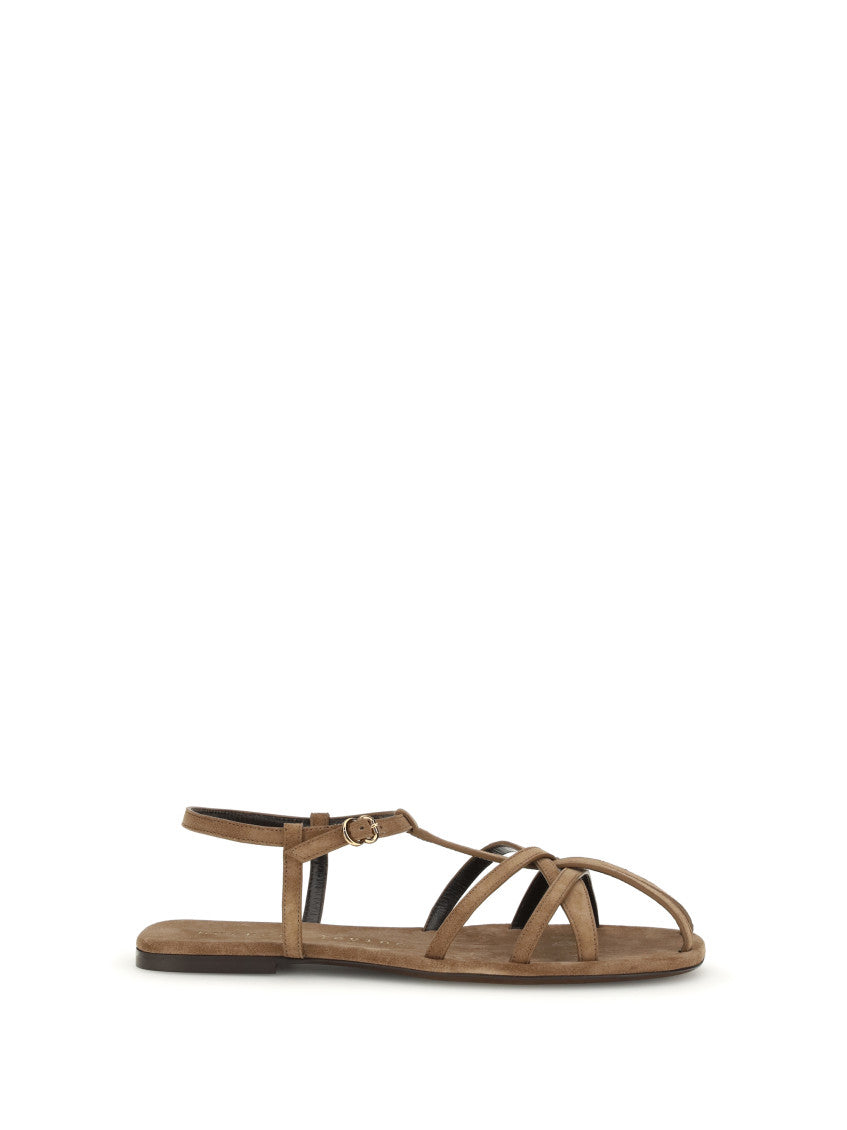 Brown Suede Sandals 1