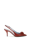 Red Slingback Leather Pumps 1