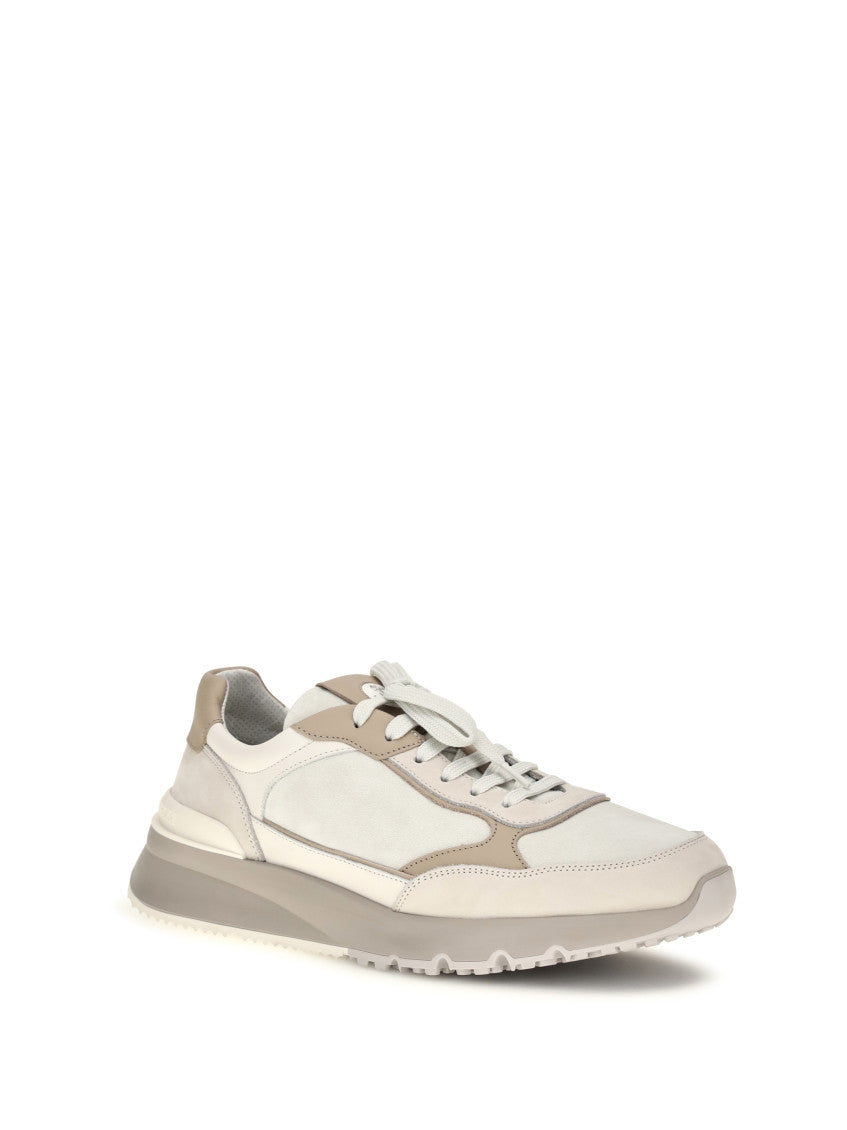 Off White Leather Sneakers 2
