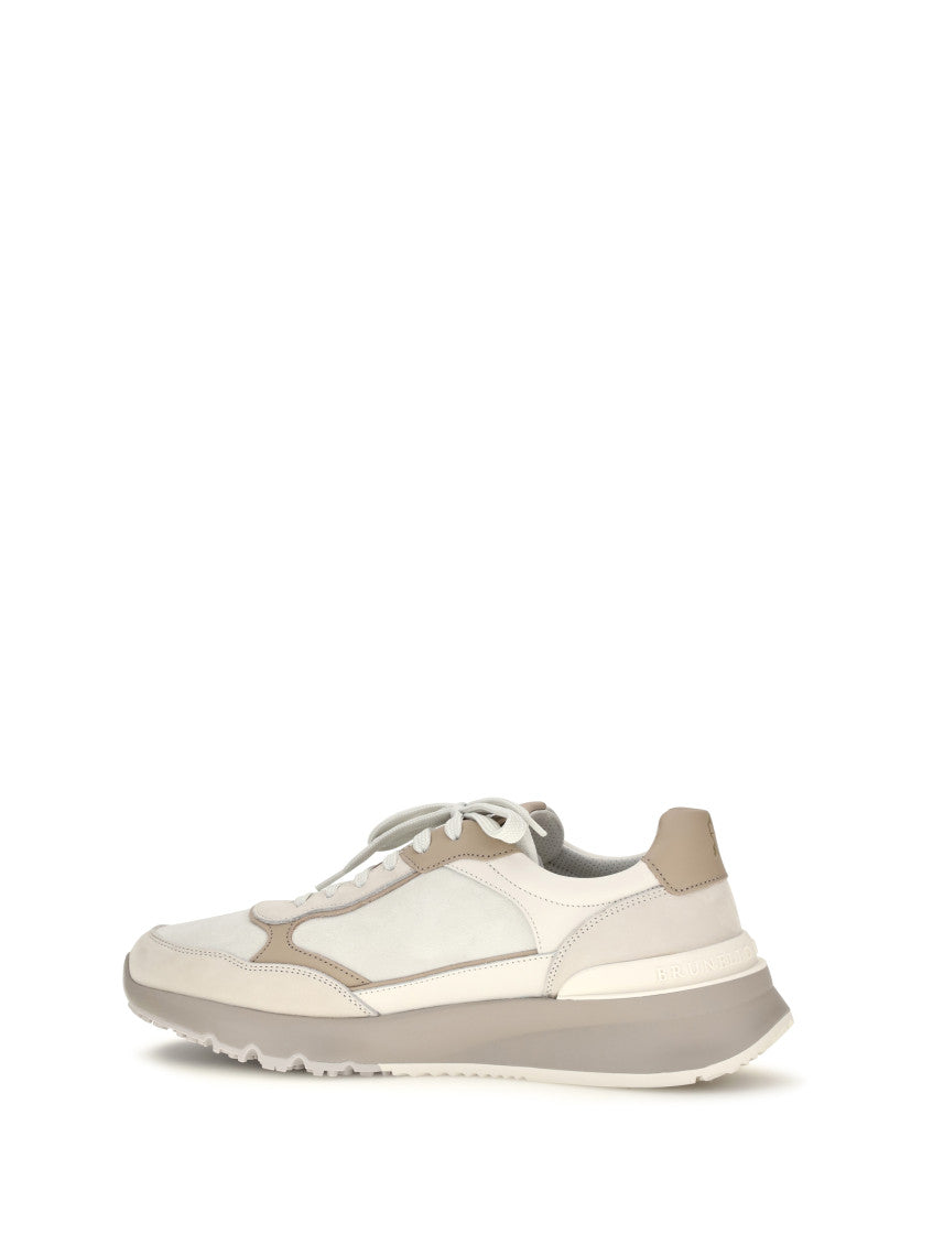 Off White Leather Sneakers 3