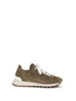 Brown Sneakers With Iconic Embellishments 1