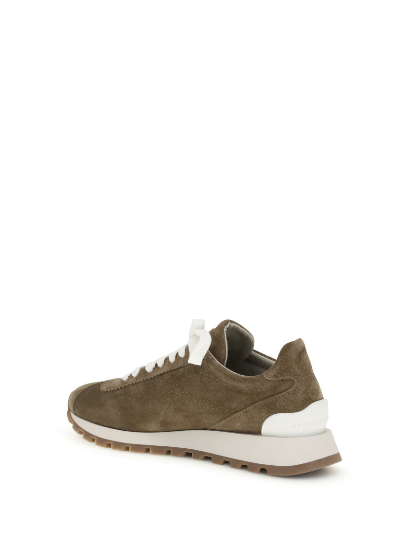 Brown Sneakers With Iconic Embellishments 3