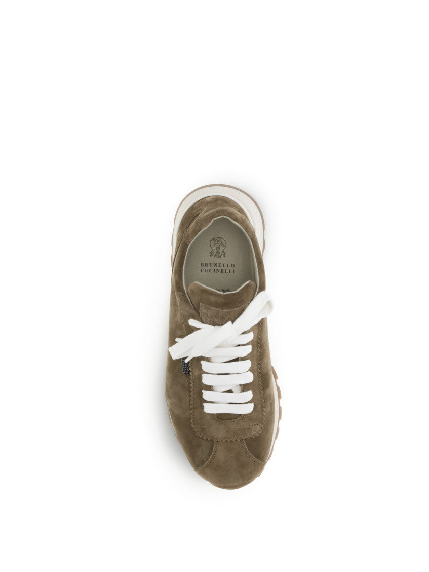 Brown Sneakers With Iconic Embellishments 4