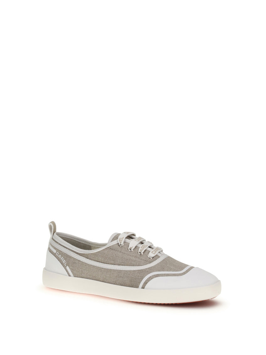 Beige Canvas Sneakers 2