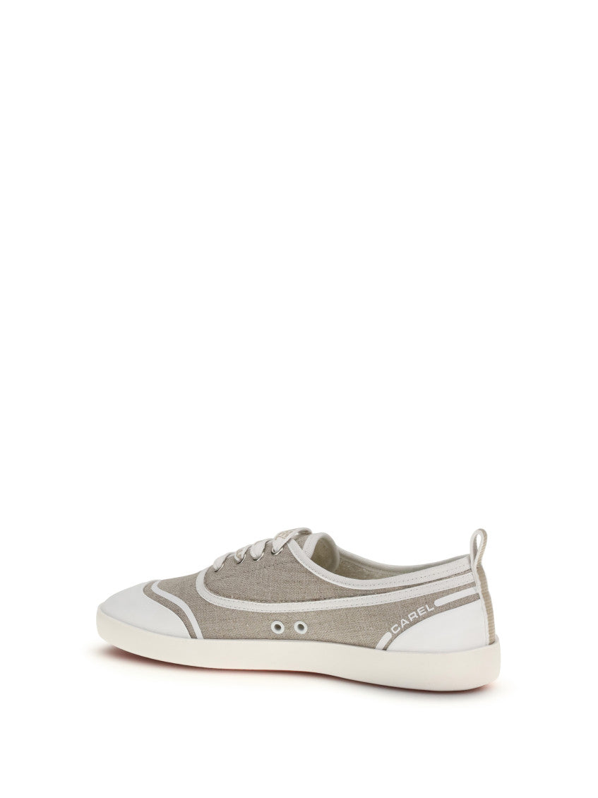 Beige Canvas Sneakers 3