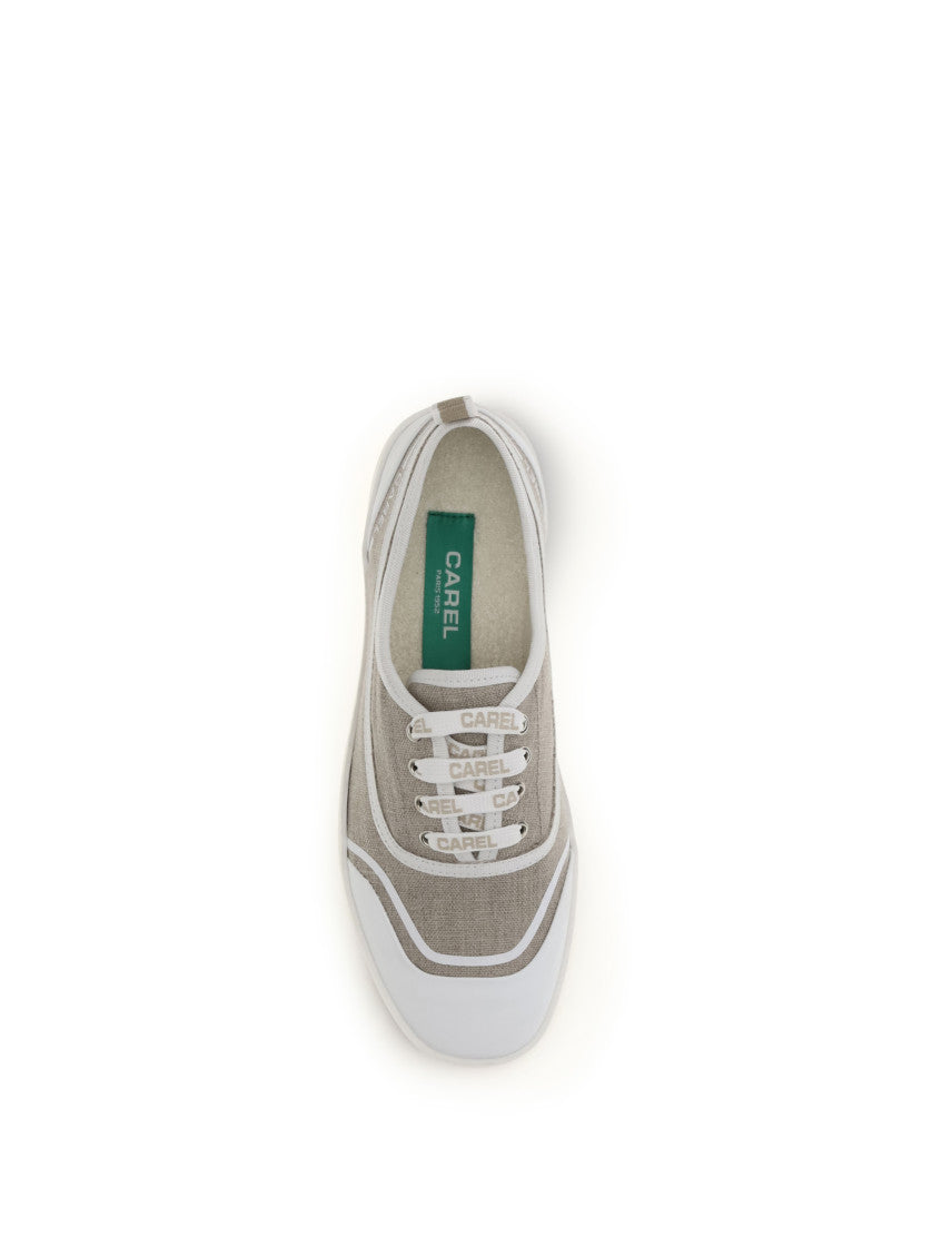 Beige Canvas Sneakers 4