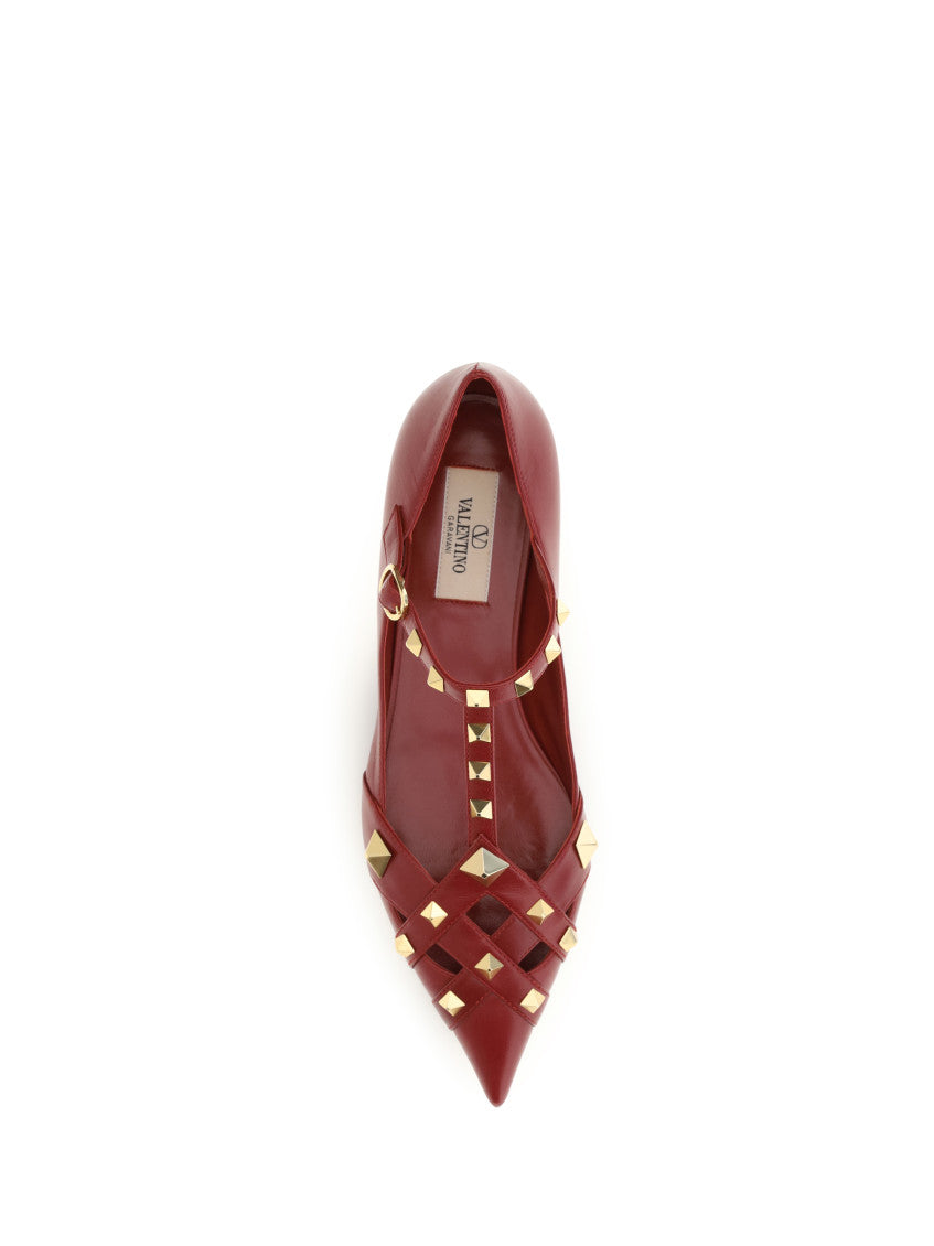 Red Studdy Ballet Flats 4