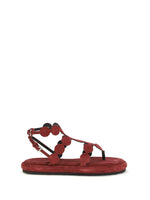 Red Suede Sandals 1