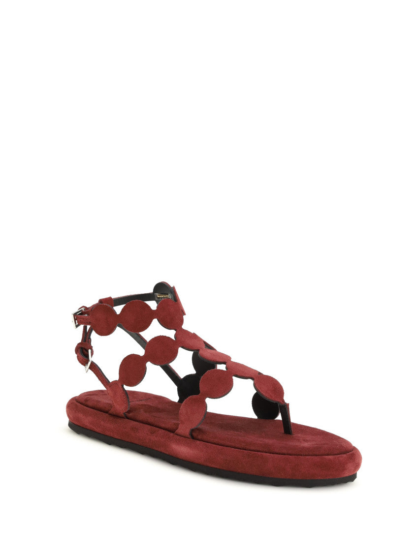 Red Suede Sandals 2