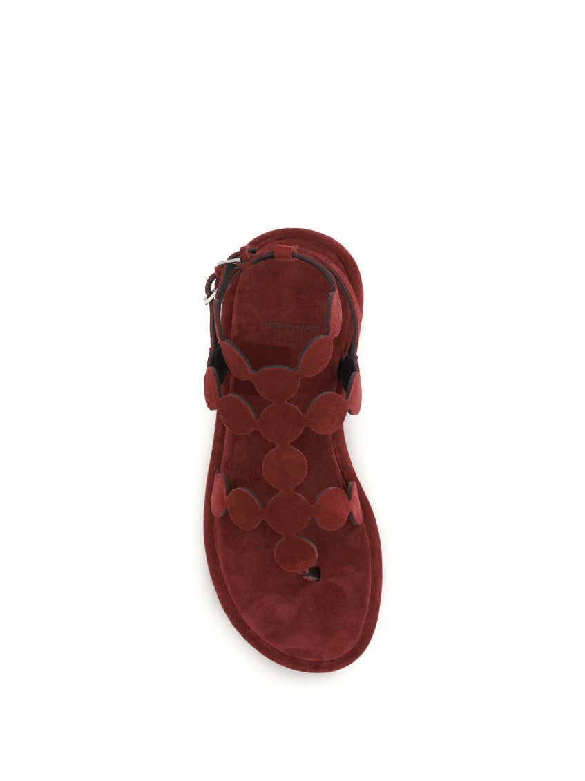 Red Suede Sandals 4