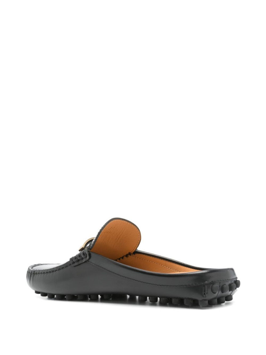 Black Leather Mules 3