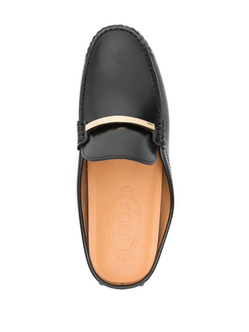Black Leather Mules 4