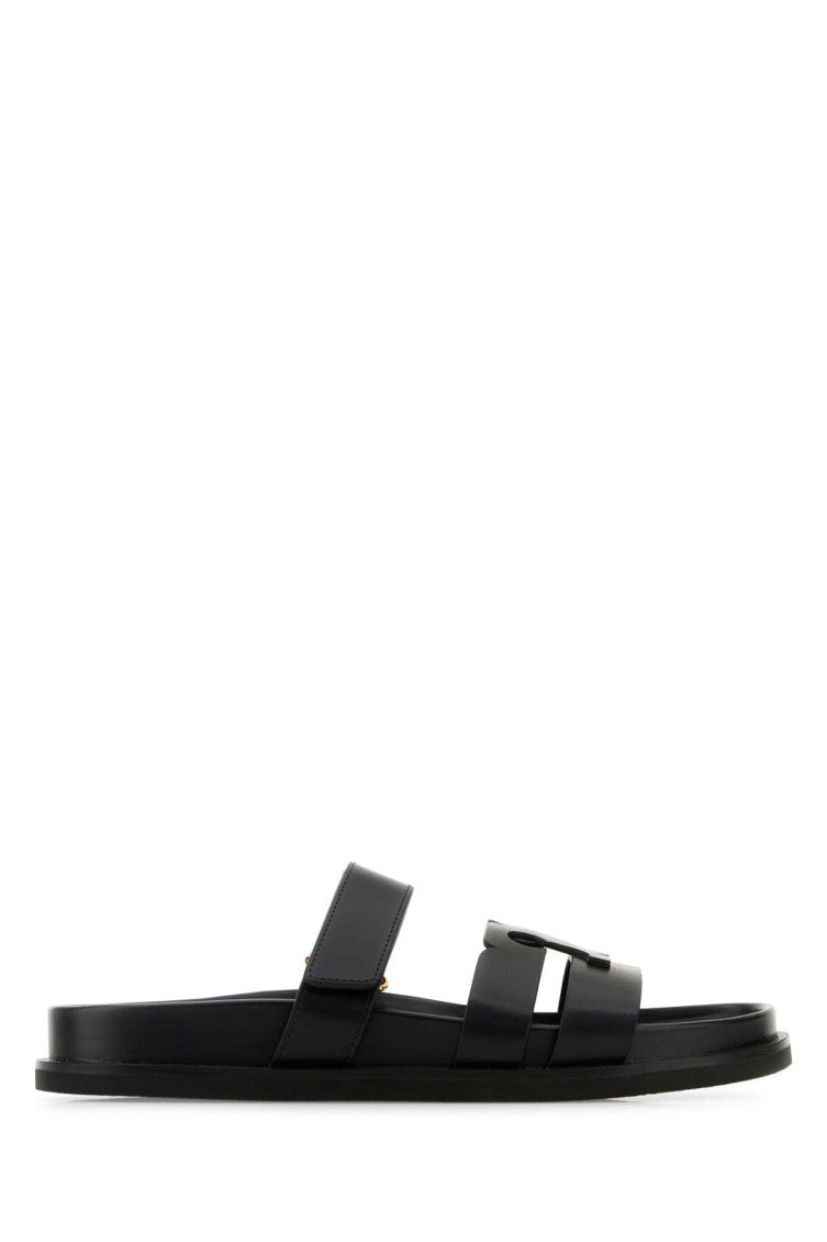 Black Leather Sandals 1