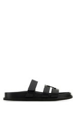 Black Leather Sandals 1