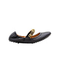Black Leather Ballet Flats 1