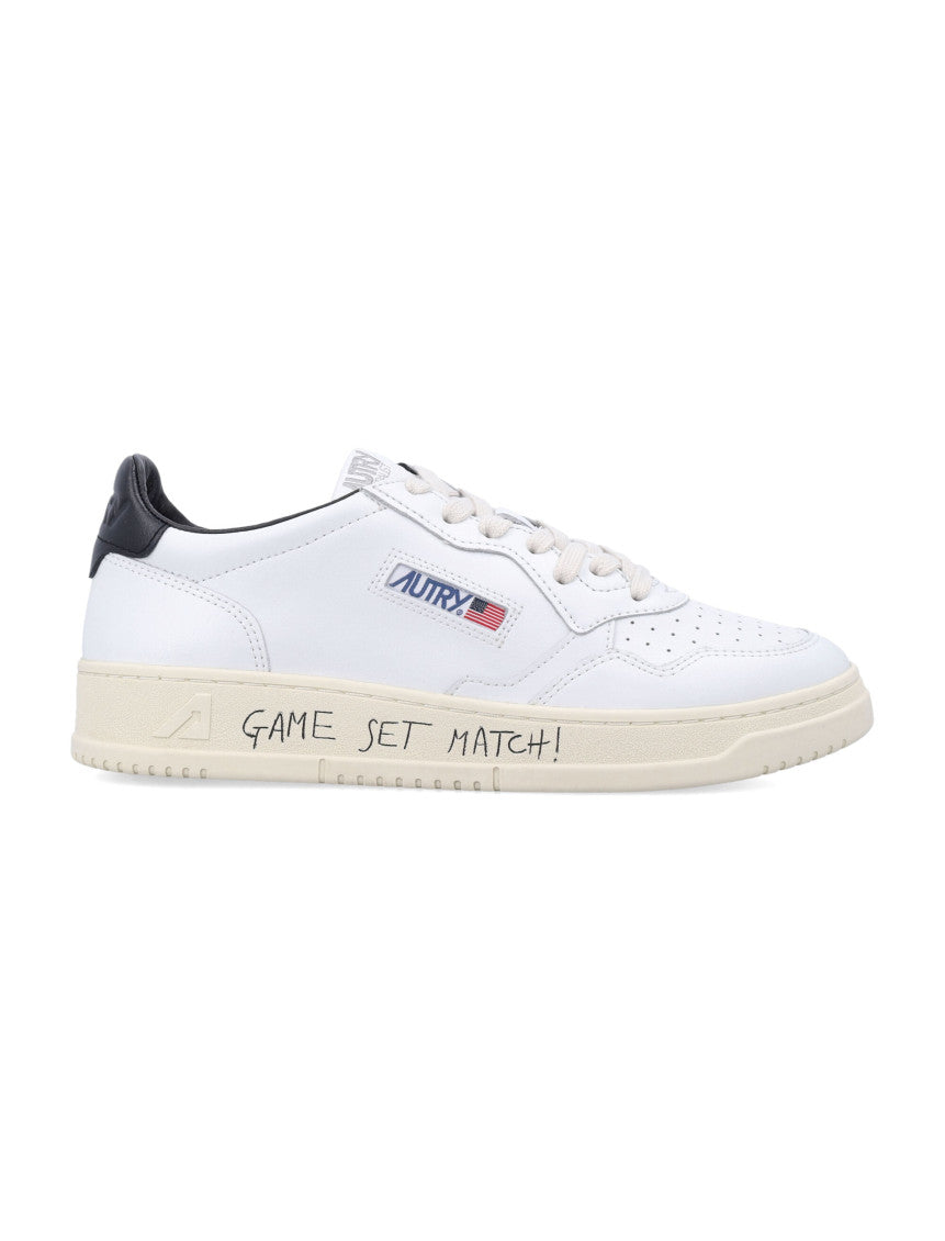 White Logo Low Top Sneakers 1