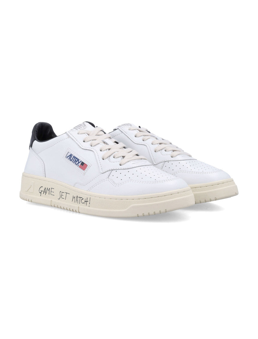 White Logo Low Top Sneakers 2