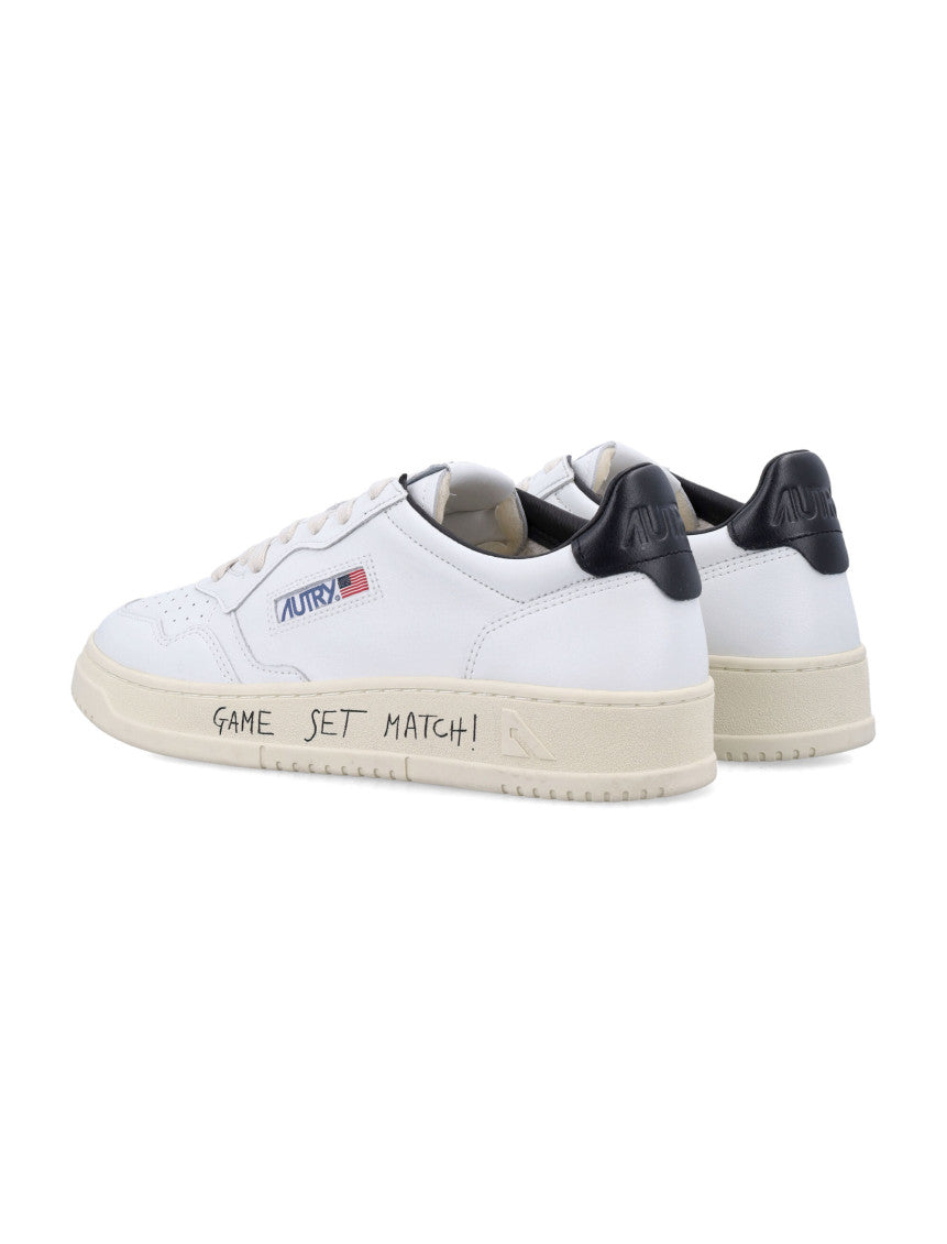 White Logo Low Top Sneakers 4