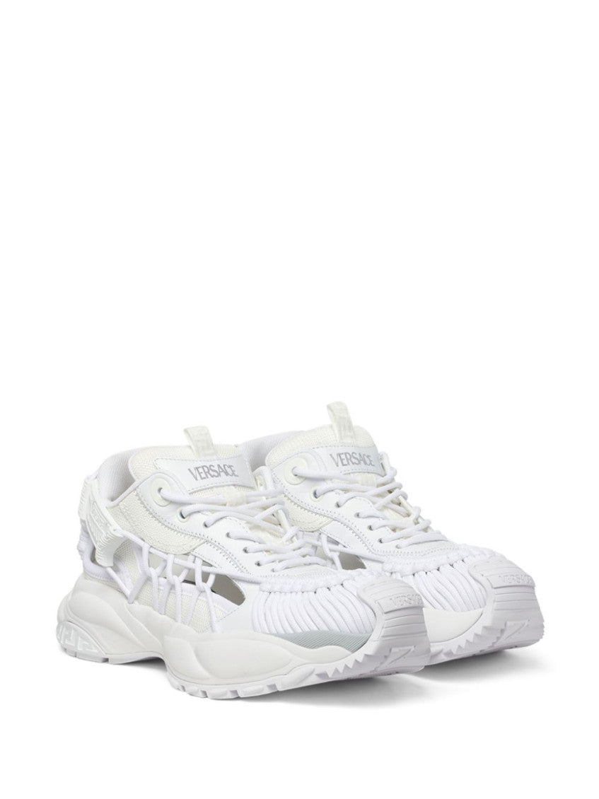 White Lace Up Sneakers 4