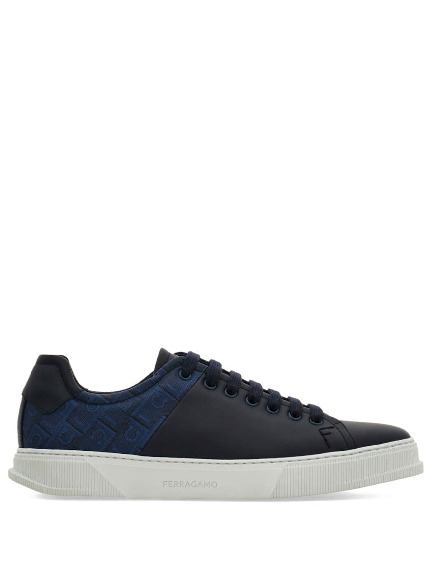 Navy Lace Up Sneakers 1