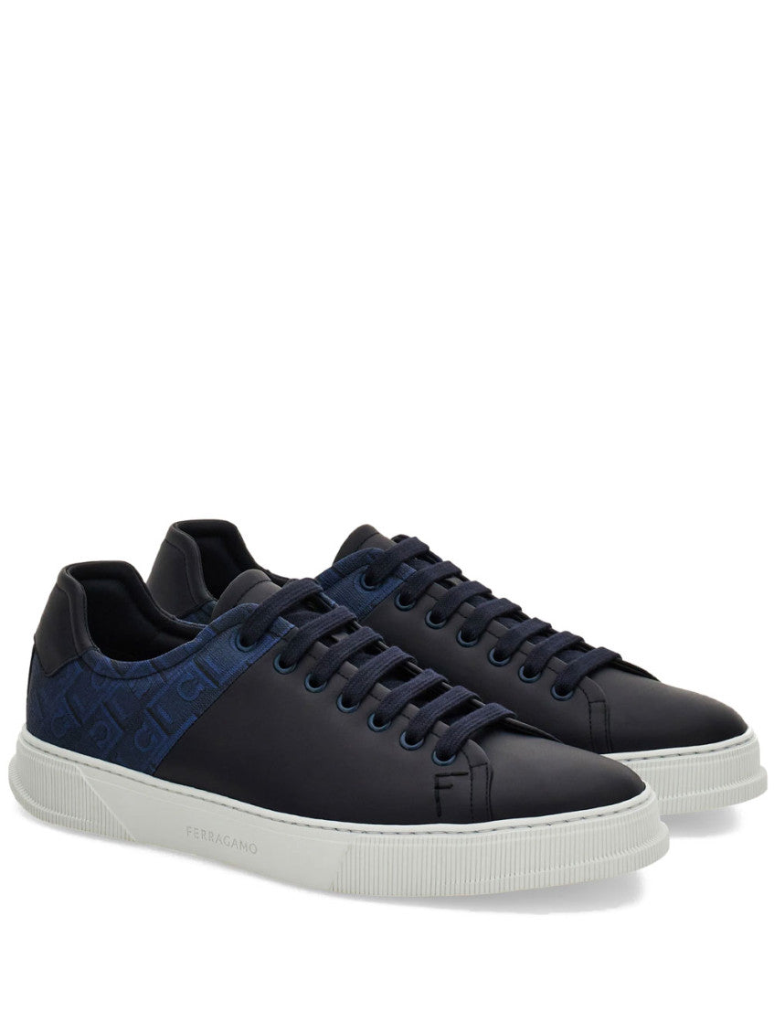 Navy Lace Up Sneakers 2