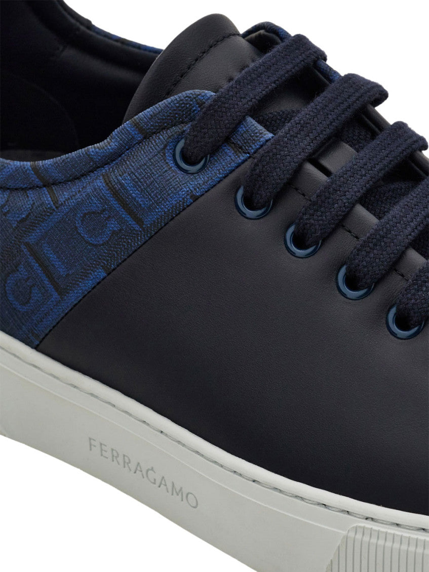 Navy Lace Up Sneakers 3