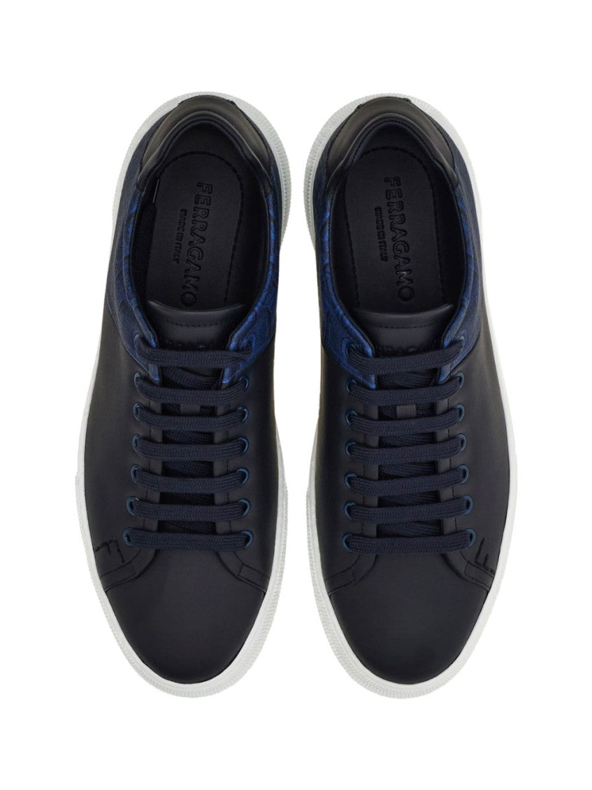 Navy Lace Up Sneakers 5
