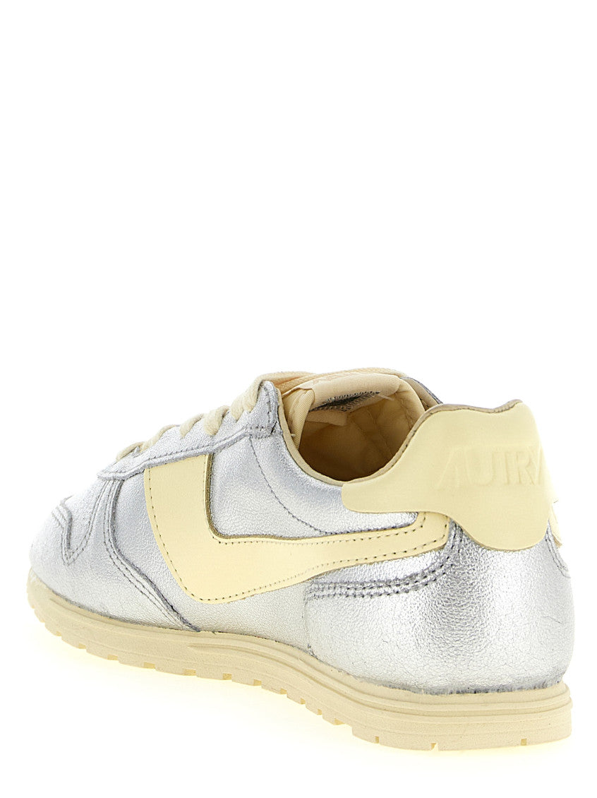 Silver Logo Sneakers 3