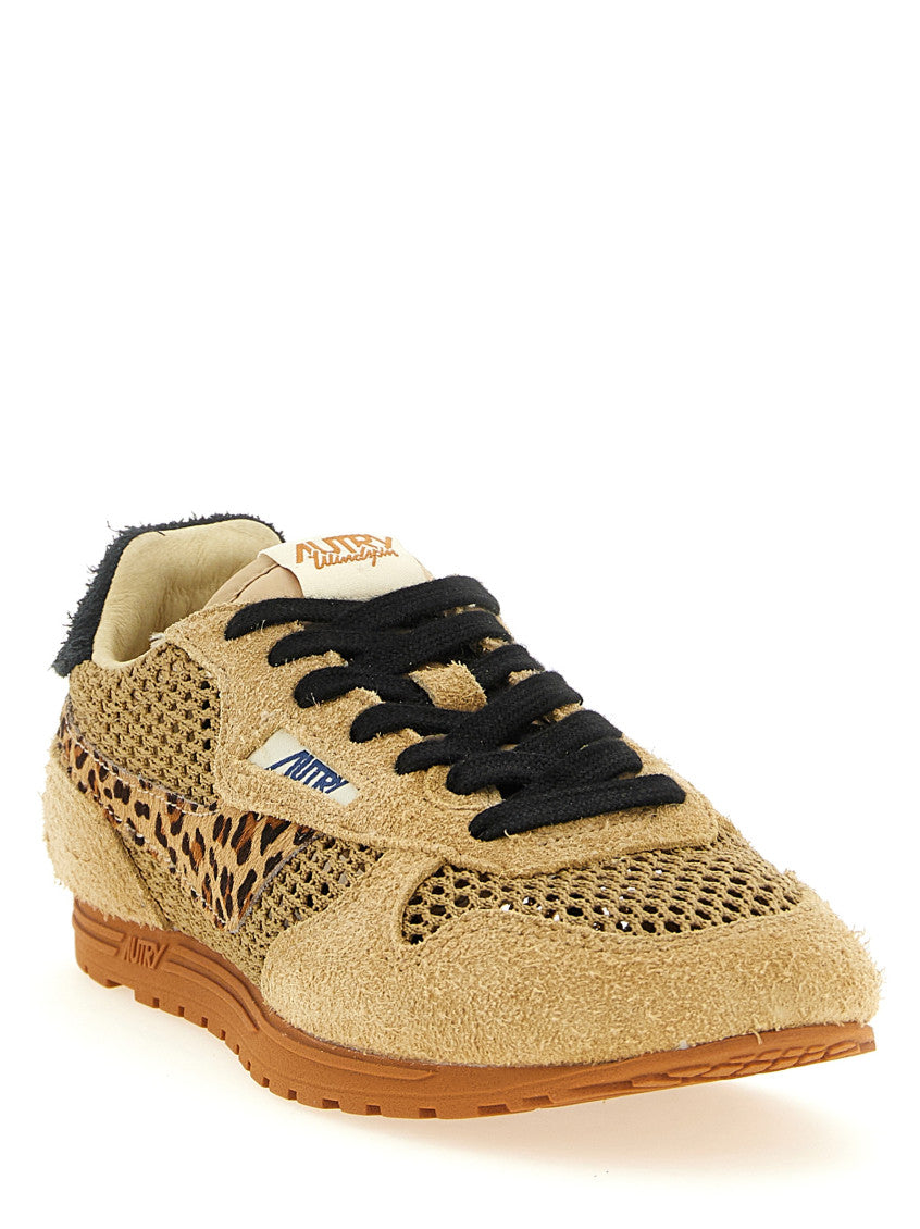 Beige Lace Up Sneakers 2