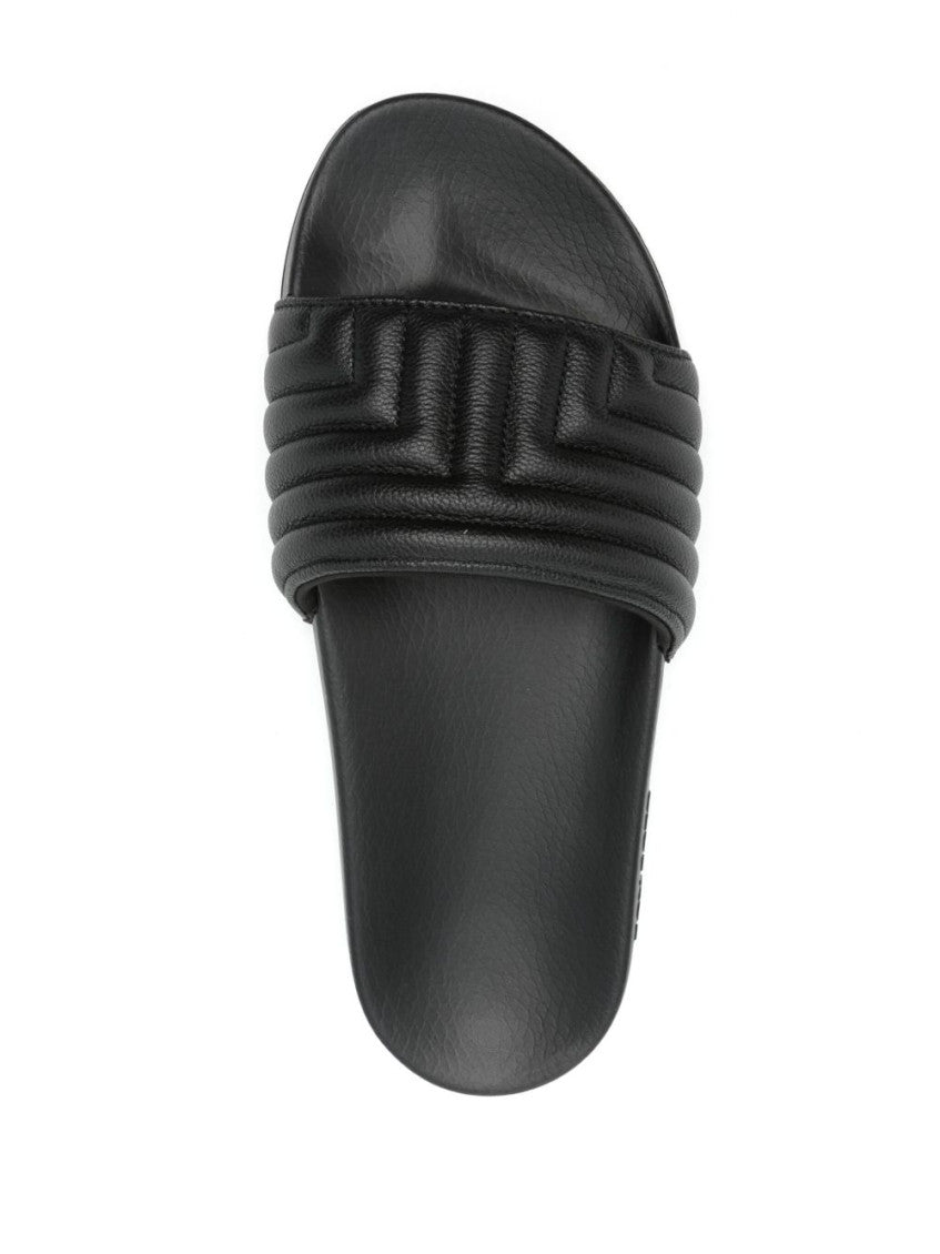 Black Leather Slippers 2