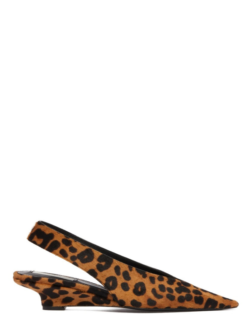 Leopard Print Slingback Sandals 1