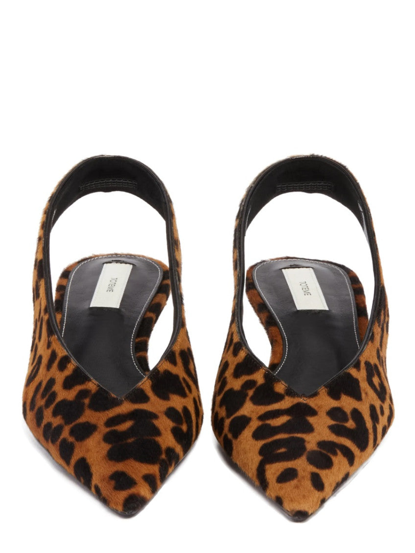 Leopard Print Slingback Sandals 3