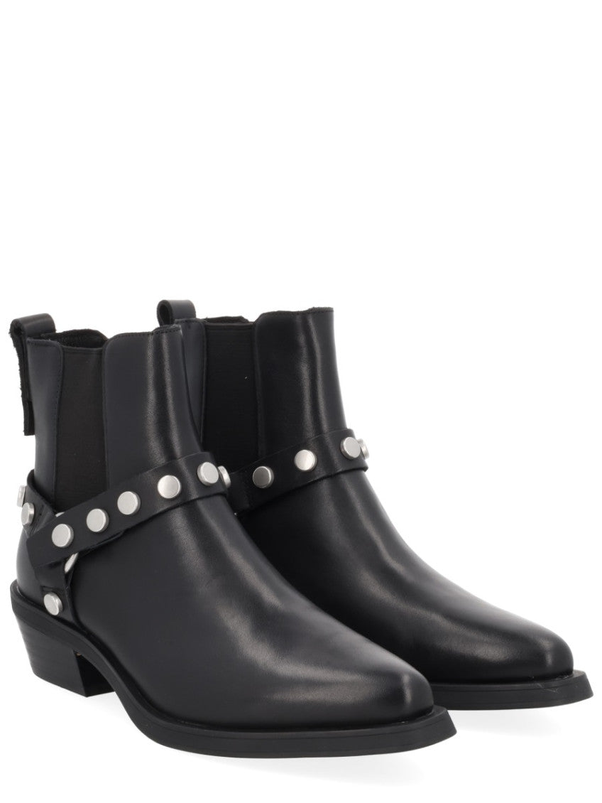 Black Studded Logan Boots 2