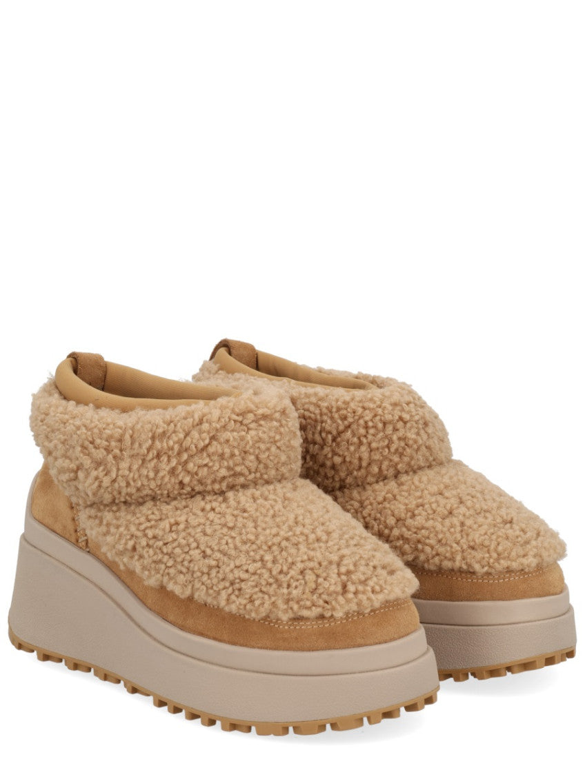 Beige Textured Olympia Boots 2