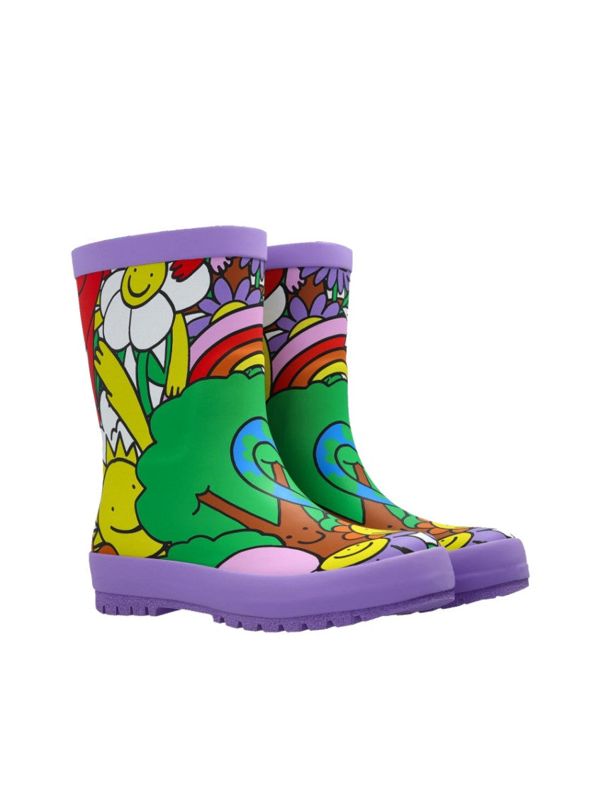 Kids Multicolor Printed Boots 2
