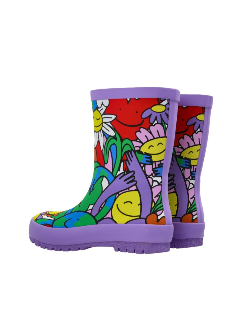 Kids Multicolor Printed Boots 3