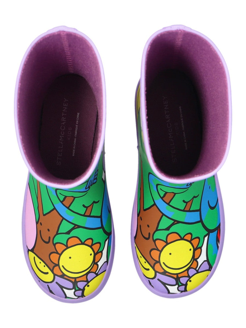 Kids Multicolor Printed Boots 4