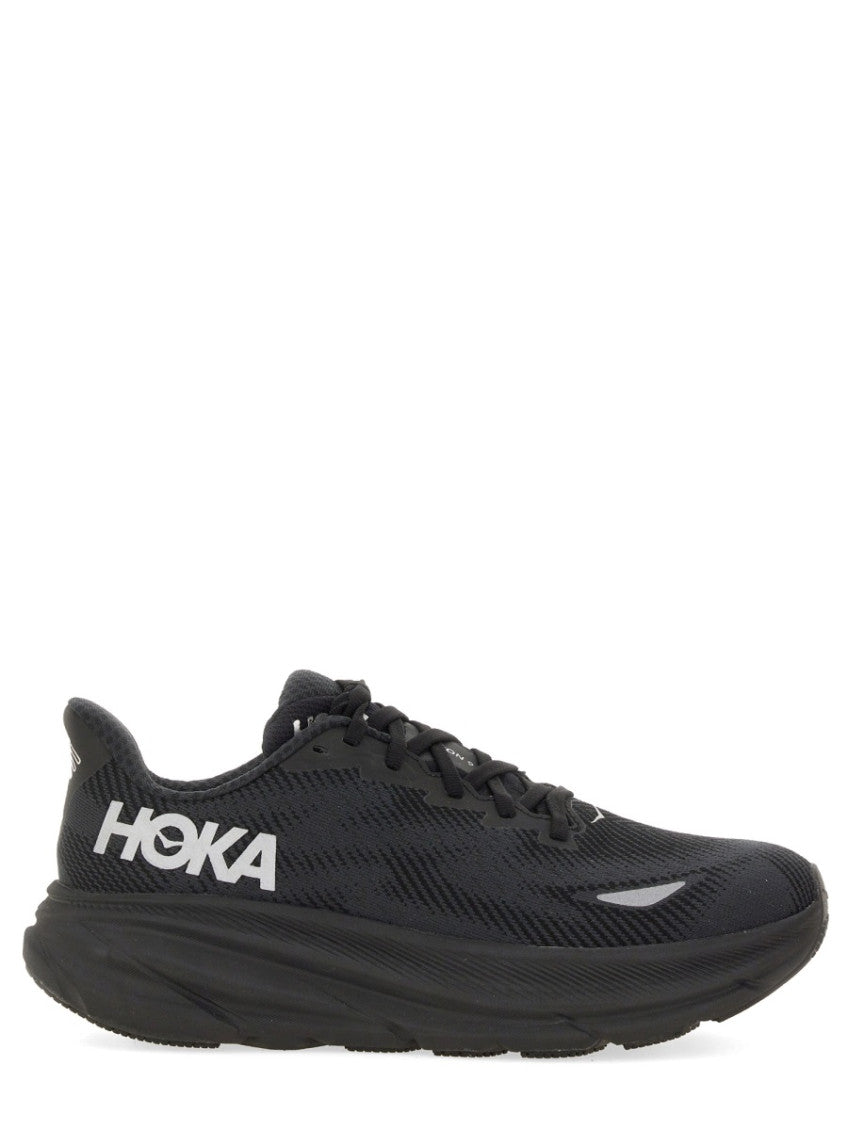 Black Logo Clifton 9 Sneakers 1