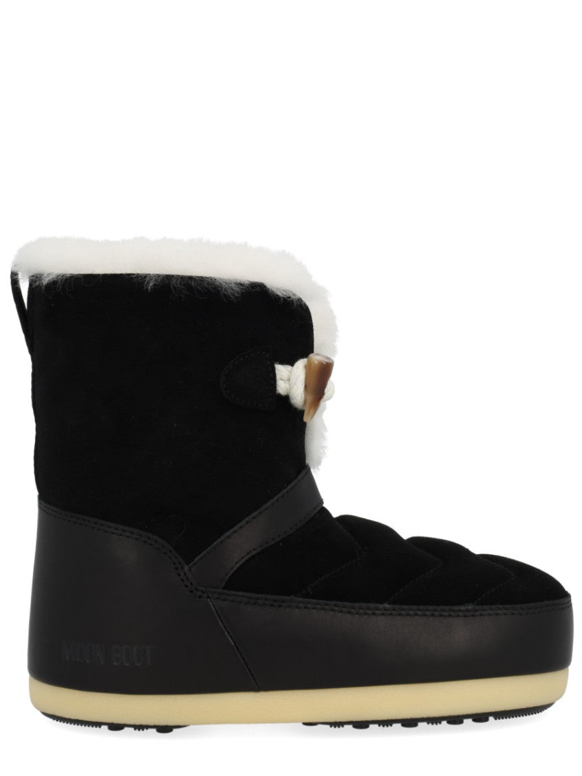 Black Solid Igloo Boots 1