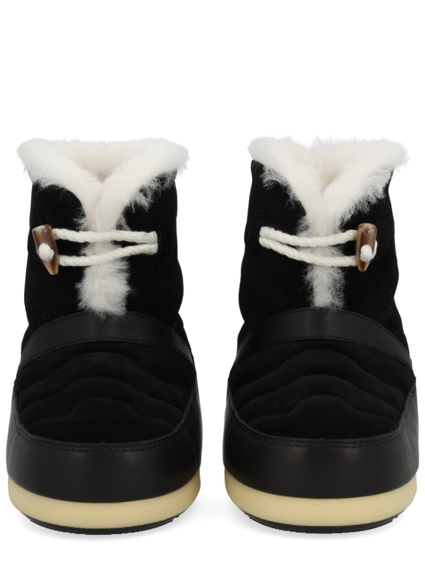 Black Solid Igloo Boots 3
