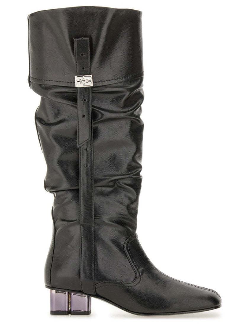 Black Slouchy Boots 1