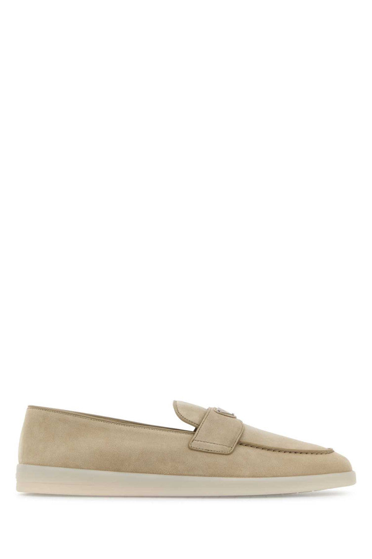 Beige Suede Loafers 1
