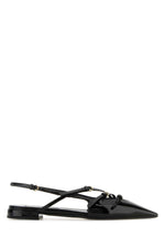 Black Leather Ballet Flats 1