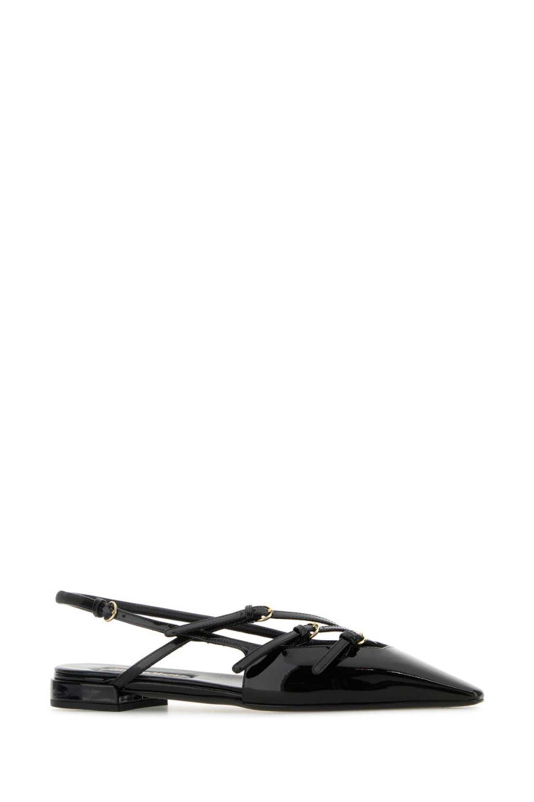 Black Leather Ballet Flats 2