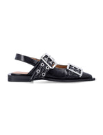 Black Pointed Toe Ballet Flats 1