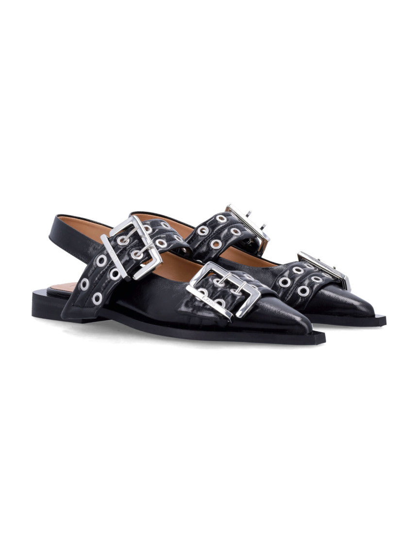 Black Pointed Toe Ballet Flats 2